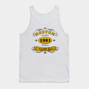 Geburtstag 40 Jahre Baujahr 1981 Tank Top